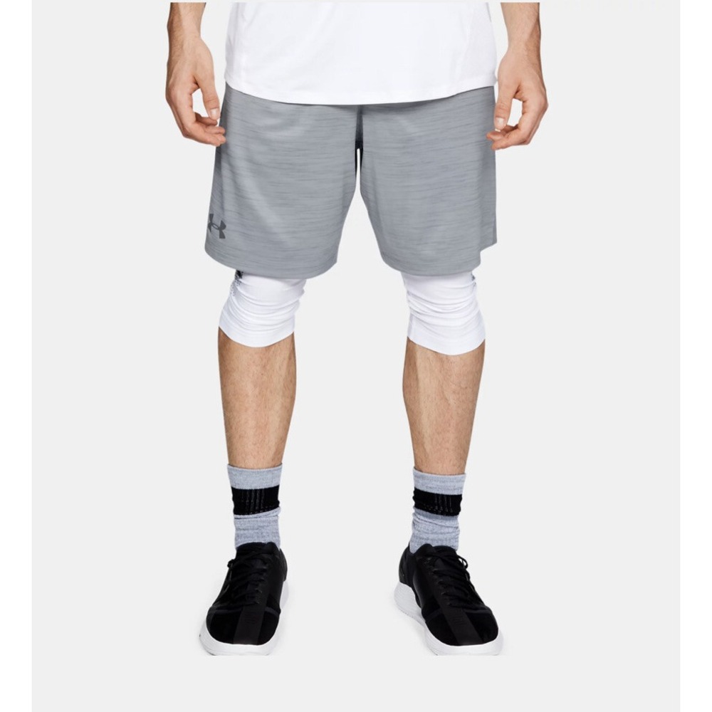 Under Armour Mens UA MK-1 Twist Athletic Shorts Graphite Steel 1312297 Sz XXL